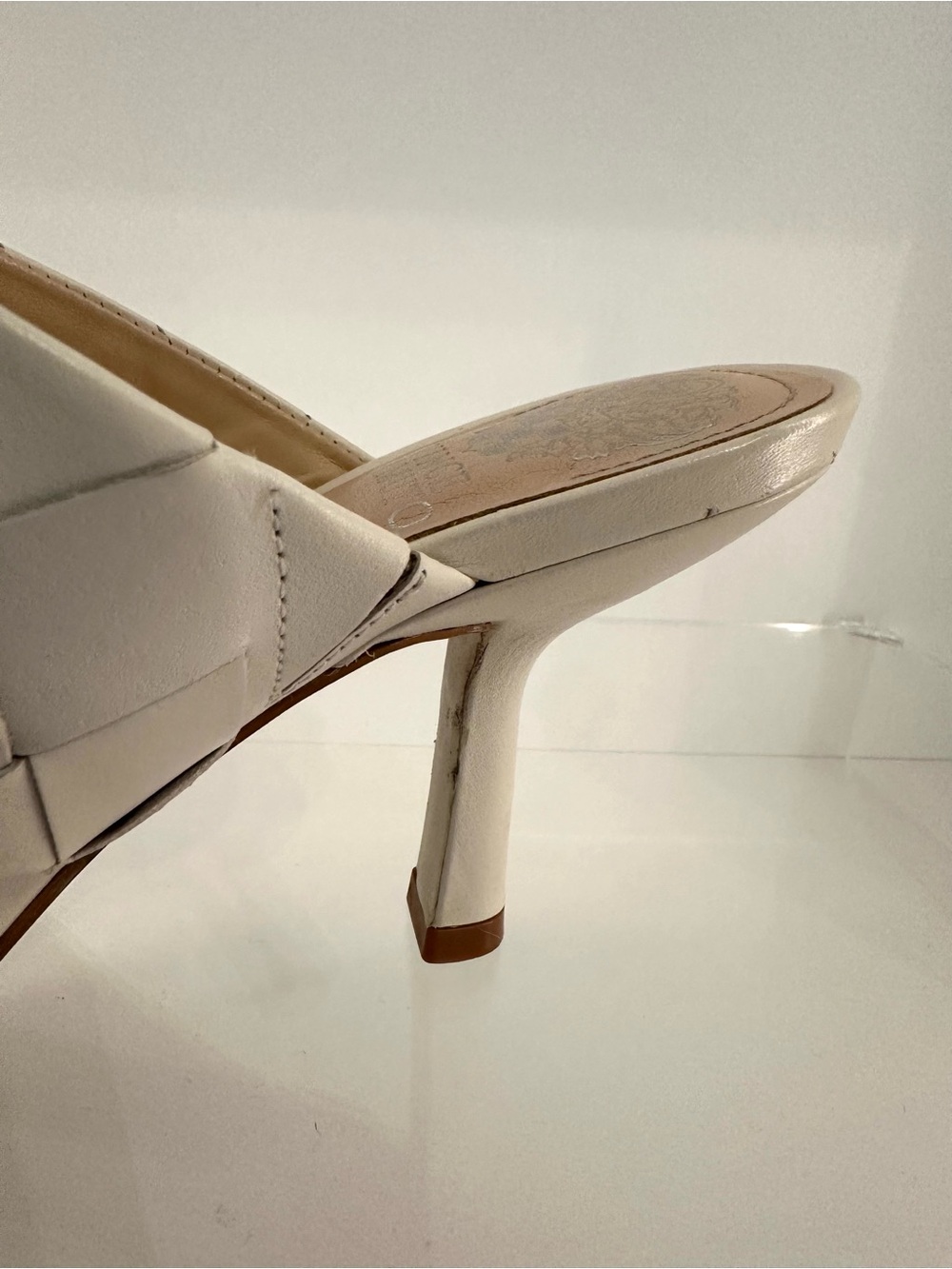 Vince Camuto Candiala Sandal Heels Womens Bone Napa Beige Leather. Size 7M - Picture 8 of 12